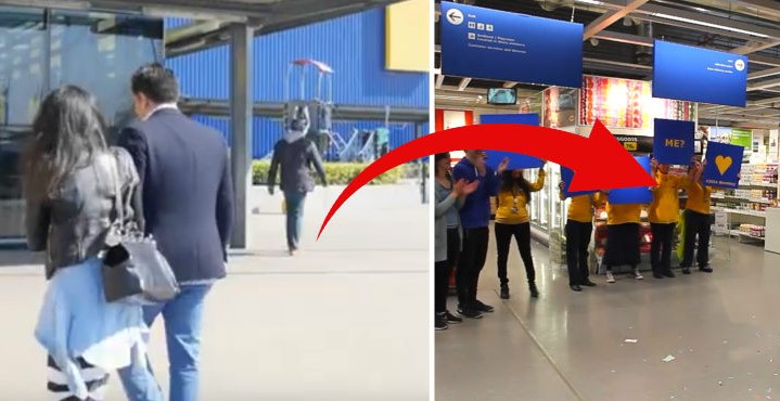 Pärchen geht Hand in Hand durch IKEA – als die Mitarbeiter vor ihnen stehen, bricht die Frau in Tränen aus!