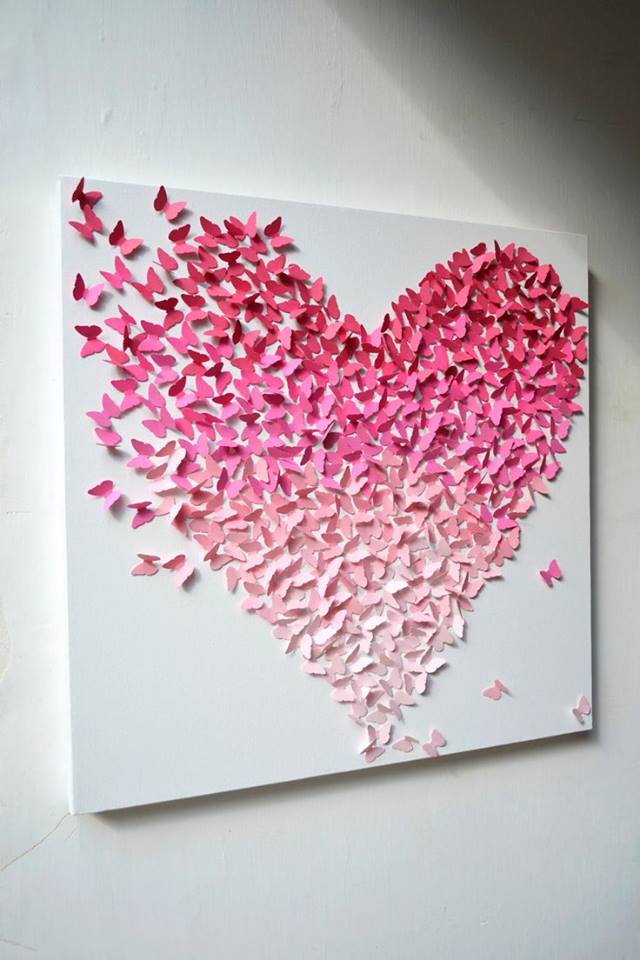 Schmetterlinge aus Papier schneiden, falten und Du hast eine wunderschöne Dekoration! 13 hübsche Ideen!