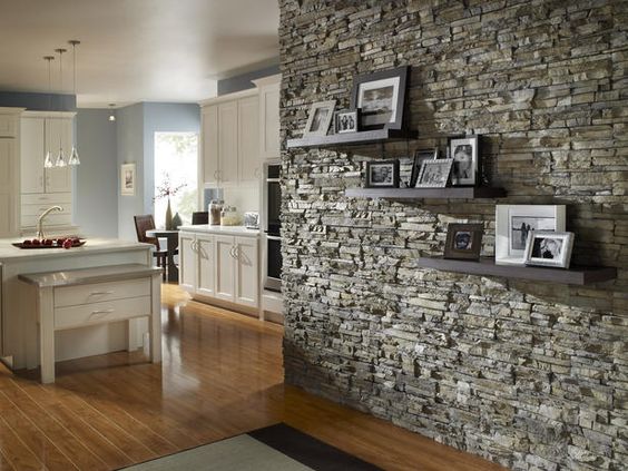 14 wunderbare Ideen die Wände mit Steinen zu dekorieren!