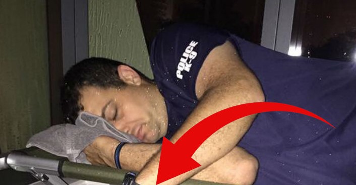 Der Polizist wurde heimlich beim Schlafen fotografiert – nun wurde das Bild zum Internethit!