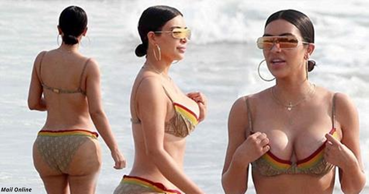 Hier sind Strandfotos von der 36-jährigen Kim Kardashian! Ihre Formen sind erstaunlich!