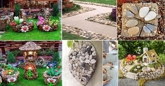 10 kreative DIY Gartenkreationen mit Felsen und Kieselsteine!