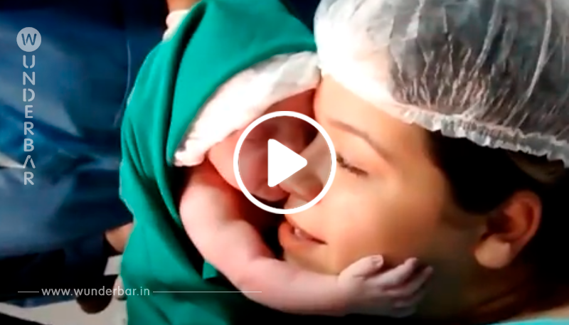 Dieses Baby weigert sich, seine Mutter nach der Geburt loszulassen – das Video geht einem richtig ans Herz.