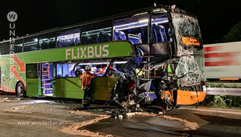 Schwerverletzte auf A5 bei Karlsruhe, Brennender Bus auf A1 bei Bremen: 2 Flixbus Unfälle in einer Nacht