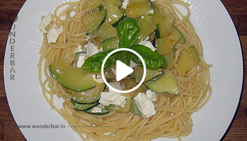 Zucchini - Schafskäse - Spaghetti