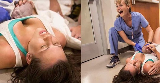 Fotografin knipst Geburt auf Flur des Krankenhauses