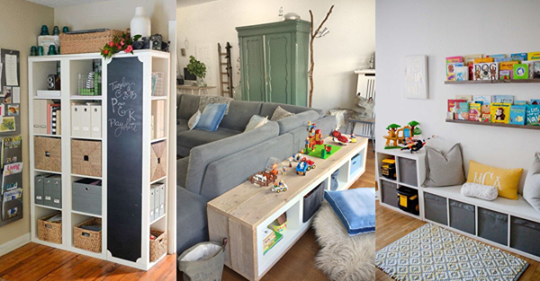 Jeder kennt ‚Kallax‘ Regale von IKEA! Hier sind 14 großartige DIY Ideen mit Kallax Regalen!