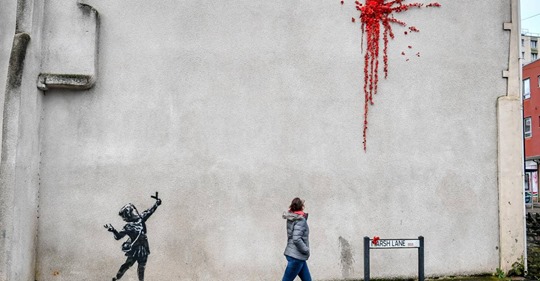 Zum Valentinstag: Neues Werk von Banksy in Bristol entdeckt