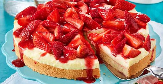 Erdbeer-Pudding-Kuchen
