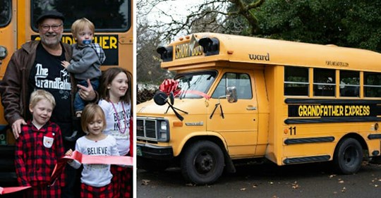Großvater kauft Schulbus, um seine 10 Enkelkinder täglich zur Schule zu fahren