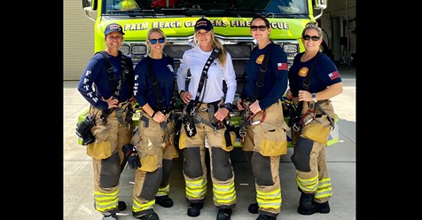 Diese fünf Frauen haben sich durchgesetzt und sind in der 57 jährigen Geschichte der Feuerwehrstation die erste rein weibliche Crew
