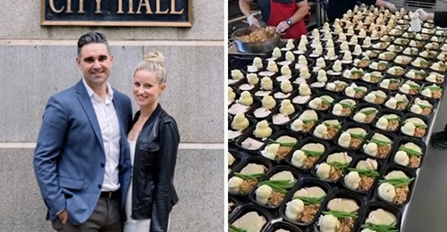 Paar spendet das Essen von ihrer abgesagten Hochzeit an 200 Menschen für ihre Thanksgiving-Feier