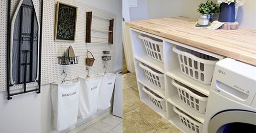Mit diesen cleveren Ideen halten Sie die Waschküche schön und organisiert.