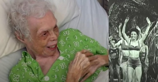 Eine 102 jährige Frau sieht zum ersten Mal Filmmaterial von sich selbst, wie sie in den Dreißigern tanzte