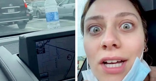 Sie findet eine Wasserflasche auf der Motorhaube ihres Autos und entdeckt, dass dies eine Taktik ist, um Menschen zu entführen
