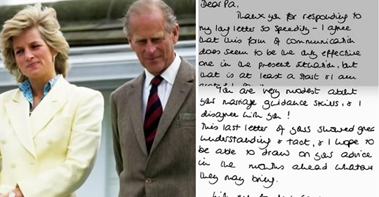 Diese herzlichen Briefe von Prinz Philipp an Prinzessin Diana zeigen, dass er bei der Scheidung auf ihrer Seite war