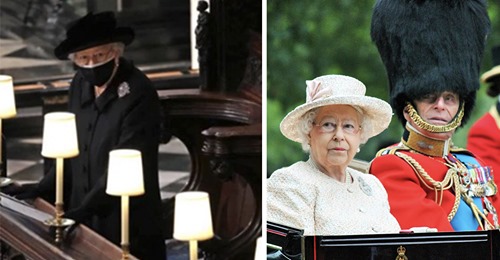 Queen Elizabeth legt bei Beerdigung eine letzte Nachricht auf den Sarg ihres verstorbenen Mannes Prinz Philip