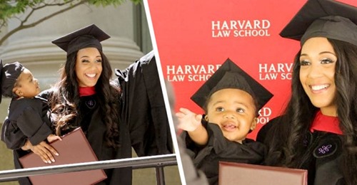 Single Mutter macht ihren Abschluss in Harvard und erscheint mit ihrer Tochter zur Zeremonie