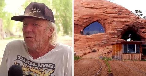 Ein Mann verbringt acht Jahre damit, ein 530 Quadratmeter großes Haus im Wüstengestein zu bauen