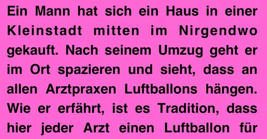 Witz des Tages: Kleinstadt Ärzte und ihre “Opfer”