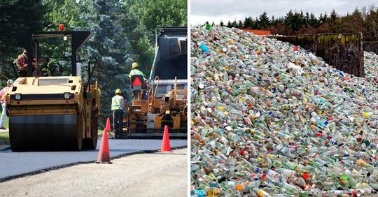 Unternehmen verwendet Plastikflaschen für den Bau von Straßen, die zehnmal länger halten als Asphalt