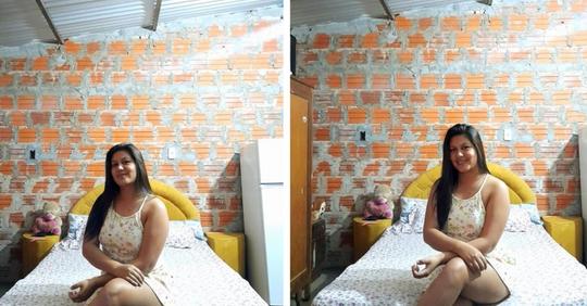 Eine junge Frau teilt ihre Freude darüber, ihr erstes Haus gekauft zu haben: 'Es ist nicht verputzt, aber zumindest gehört es ganz mir'