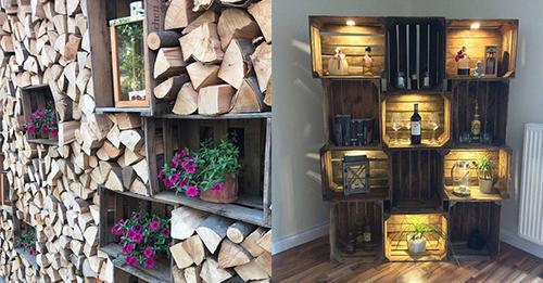 Verwenden Sie Holzkisten, um Ihr Zuhause aufzuheitern. 10 coole Ideen mit Holzkisten!