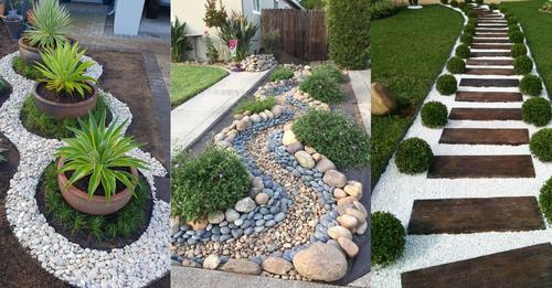 Mit Steinen und Kies verleihen Sie Ihrem Garten ein ganz neues Aussehen. 9 inspirierende Beispiele.