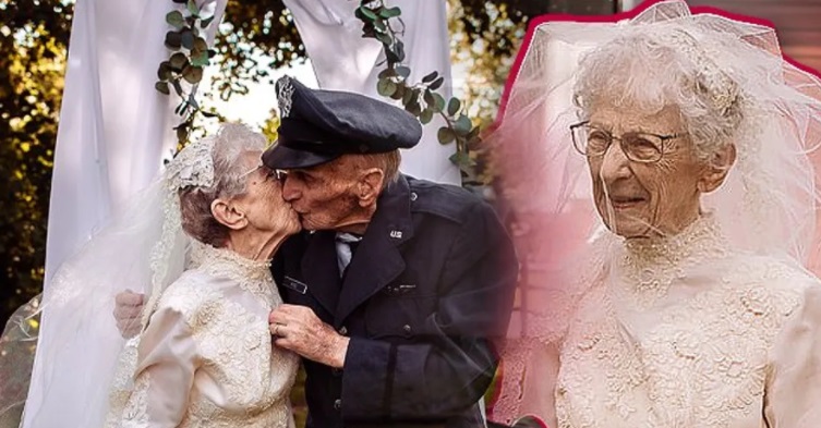 97 jährige Frau und Ehemann feiern nach 77 Jahren endlich ihre Hochzeit