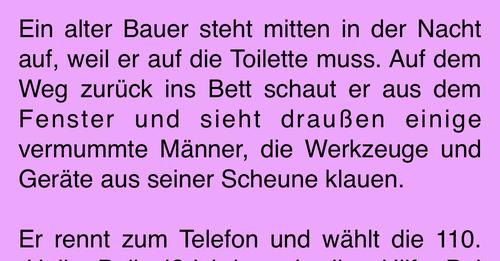 Bauernwitz: Bauer ruft Polizei wegen Einbrechern