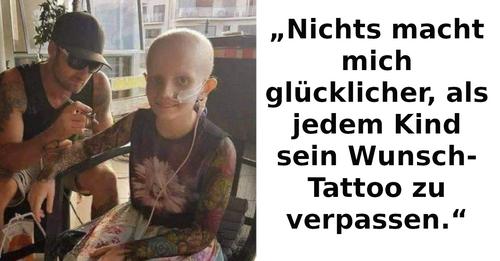 Tattoo-Künstler schenkt Kindern bunte Haut-Bilder