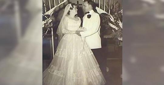 60 Jahre später heiratet Frau noch mal in ihrem alten Hochzeitskleid