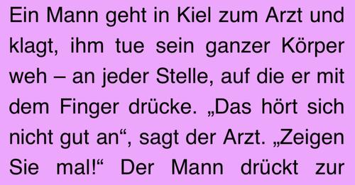 Ostfriesenwitze: Schmerzen klären sich beim Arzt auf