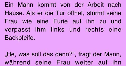 Ehe-Witz: Frau verprügelt Ehemann wegen Zettel-Fund