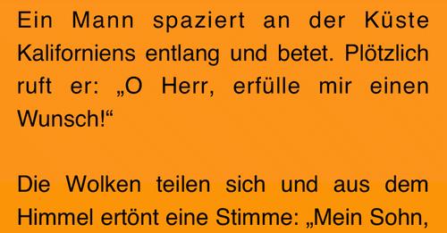 Witz des Tages: Mann wünscht sich, Frauen zu verstehen