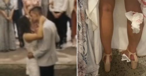 Braut entdeckt böse Überraschung unter ihrem Kleid