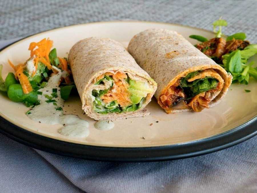 Gemüse-Avocado-Wrap